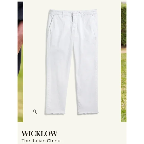 Frank & Eileen Wicklow Italian Chino White Women's 4 CURRENT STYLE! Preppy - Picture 3 of 12